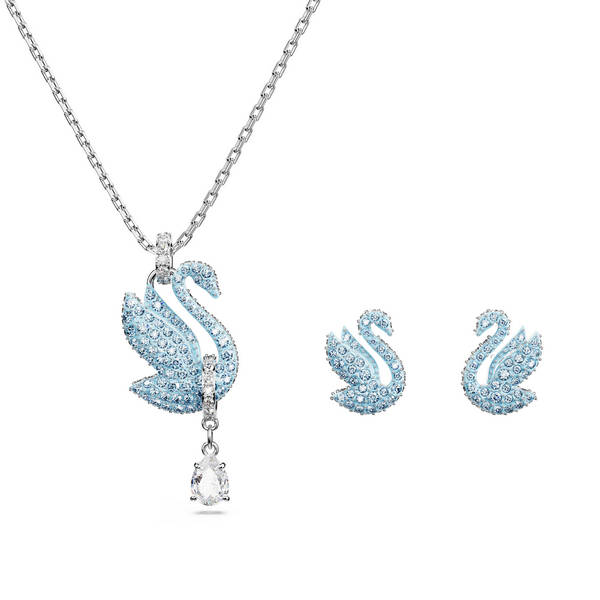 Swarovski Iconic Swan set plavi