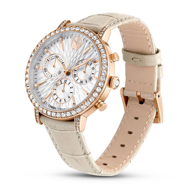 Swarovski Matrix Tennis Chrono Sat, Bež, Rosegold ton