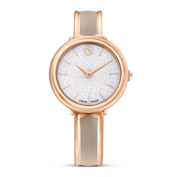 Crystalline Swarovski Sat, Rosegold ton, Bež