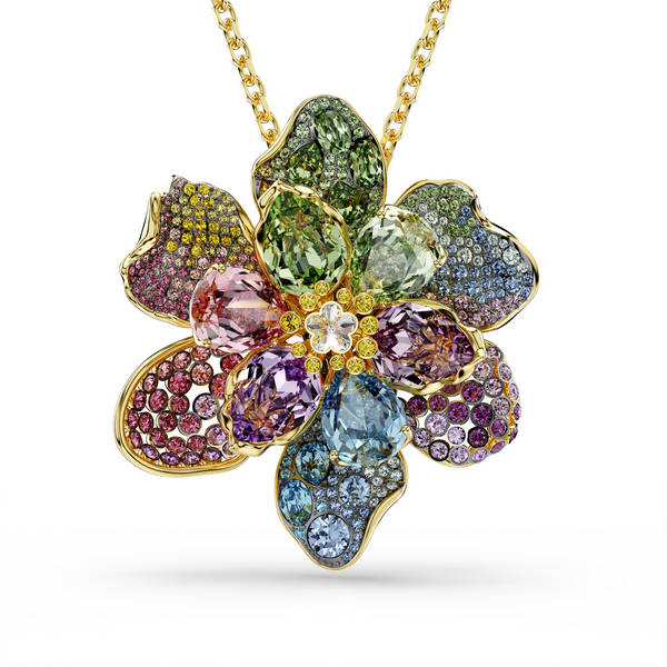 Swarovski Idyllia Flower Lančić I Broš, Multicolor, Zlatni ton