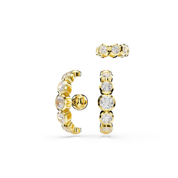 Swarovski Imber ear cuff, Set (3), Bijela, Zlatni ton