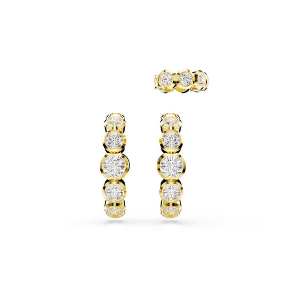 Swarovski Imber ear cuff, Set (3), Bijela, Zlatni ton