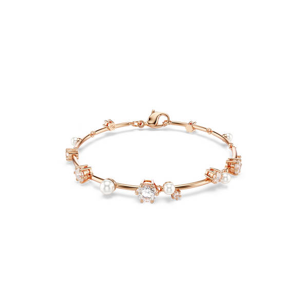 Swarovski Constella Tennis Narukvica, Crystal Pearl, Rosegold ton