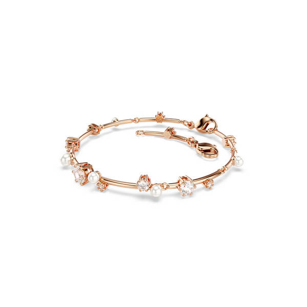 Swarovski Constella Tennis Narukvica, Crystal Pearl, Rosegold ton